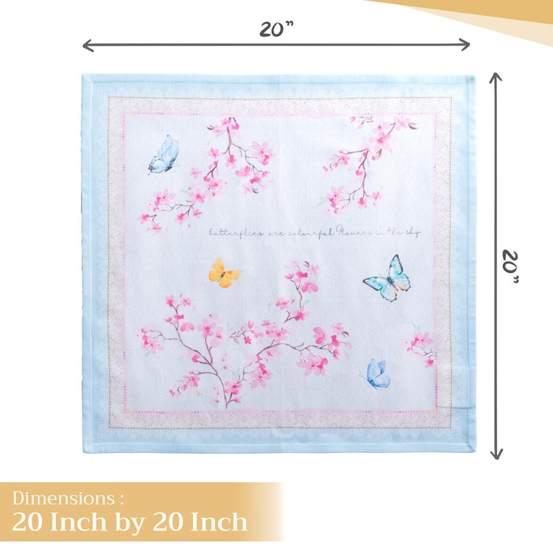 Maison d' Hermine Cloth Napkins Set of 4 100% Cotton Everyday Reusable Square Napkins Cloth Washable, Dinner, Party, Wedding, Restaurant, Spring/Summer (Blossoms in Spring, 20" x 20") - Image 4